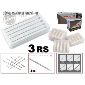 Resim Tattoo Dövme Makina İğneleri 3Rs - 50 İgne+50 Uç 
