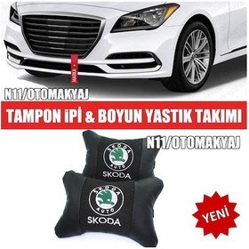 Resim Skoda Octavia Iıı A7 Tampon Süsü Boyun Yastık Takım Aksesuarı 