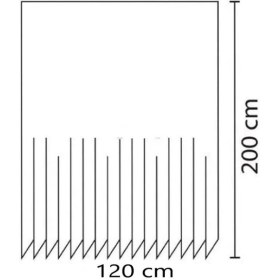 Resim Xnews Tropik Banyo Duş Perdesi 3391 Çift Kanat 2X120X200 