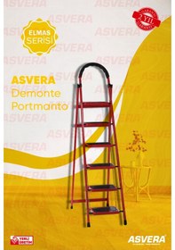 Resim Yakut Serisi Patika 6 Lı Katlanır Merdiven Depo, Ev Ve Atölye İçin Güvenli Çözüm 1 Adet 