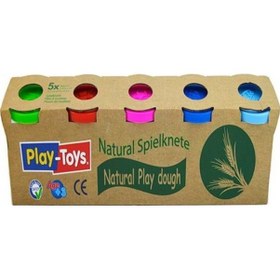 Resim Play-toys 5x100 Gr. Natural Beşli Oyun Hamuru 