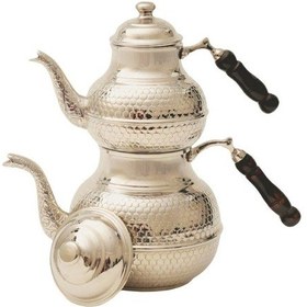 Resim Baklava Büyük Ağır Çaydanlık Beyaz 