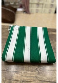 Resim Balkon Perdesi 1,sınıf Gabardin Kumaş Lüks Perde Yeşil - Beyaz 