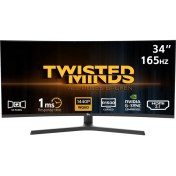 Resim Twısted Mınds 34” 1 MS 165HZ HDMI Dp HDR100 Adaptıve-Sync R1500 Kavisli Gamıng Monitör TM34CWQHD165VA 