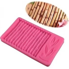 Resim Dıy Yeşil Bambu ve Bambu Yaprak Şekli Silikon Kalıp 