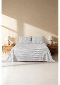 Resim Mix & Match Bloom %100 Pamuk Tek Kişilik Çarşaf Seti Gri 