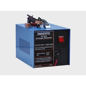 Resim İNDENTO Akü Şarj Cihazı (redresör) 12 Volt 10 Amper 