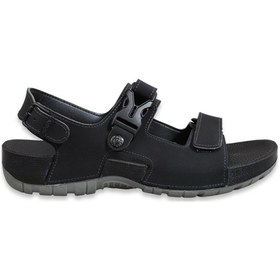 Resim Konfores 1522-9829-2 Tam Anatomik Erkek Sandalet Siyah Çok Renkli 