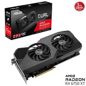 Resim ASUS RADEON DUAL-RX6750XT-O12G 16GB GDDR6 256bit 2390MHz OC HDMI 3xDP RGB EKRAN KARTI 