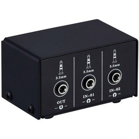 Resim Jeemson Lınepaudıo B102 Ses Kaynağı Seçici 2 Giriş-1 Çıkış/1 Giriş-2 Çıkış 3.5mm Kulaklık Hoparlör Anahtarı Ses Kaybı Olmadan Metal 10" 