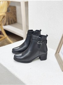 Resim 25k61351464 Yanı Toka Detaylı Hakiki Deri 6cm Topuklu Bot Kadın 001 