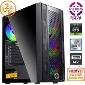 Resim Nova G1 i7 3060-27FF04 Intel Core i7 12700F 16 GB RAM 1 TB SSD-1 TB SSD RTX 3060 FreeDOS Gaming Bilgisayar Raxius