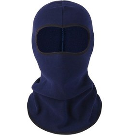 Resim Butu Motosiklet Bisikleti Bisiklet Kayak İçin Rüzgar Geçirmez Termal Balaclava Yüz Maskesi Boyun Isıtıcı - Lacivert 