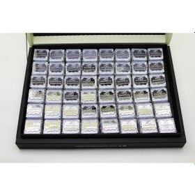 Resim Dark Brown Nikah Çikolatası 48 Adet Hediye Gümüş Renk Sargılı Katkısız Doğal Sütlü, Bitter Çikolata 