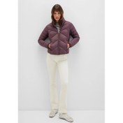 Resim Mavi Dik Yaka Kadın Şişme Mont (M110698-70260) 