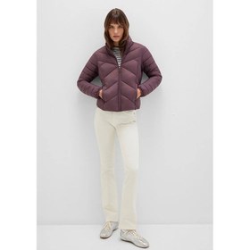 Resim Mavi Dik Yaka Kadın Şişme Mont (M110698-70260) 