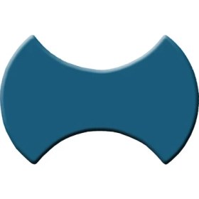 Resim Armada Çini 12x20 cm Kemik Turkuaz Şekilli Seramik 