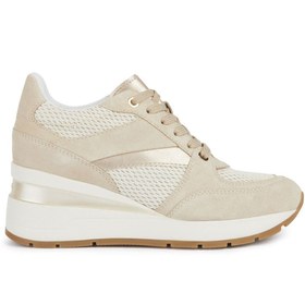Resim Geox Kadın Bej Zosma Kalın Tabanlı Bağcıklı Deri Sneaker D368la0as22c5ah6 