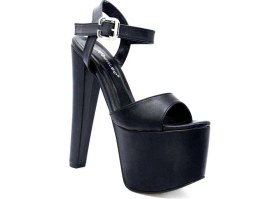 Resim Kindep Yüksek Topuklu (18 Cm) Platform (7 Cm) Kadın Ayakkabı Siyah 