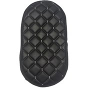 Resim TROBUS Kol Dayama Örtüsü Oval Siyah Deri Gümüş Desen 