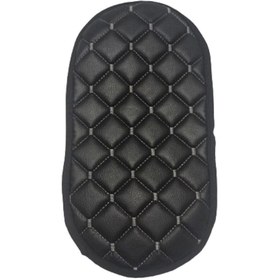 Resim TROBUS Kol Dayama Örtüsü Oval Siyah Deri Gümüş Desen 