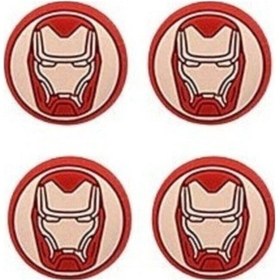 Resim Desenli Sony Ps5/ps4/ps3 Analog Koruyucu Silikon Pad-ıron Man Krem 