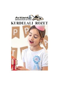 Resim 29 Ekim Atatürk Kurdelalı Rozet 5 Adet Kırmızı Beyaz Yaka Rozeti Çocuk Bayram Etkinlik 15 Cm Kokart 