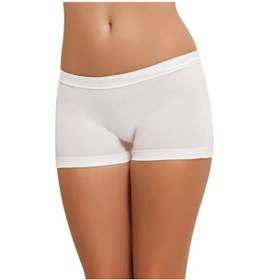 Resim 3 Adet Nbb Bayan Dikişsiz Mini Şort Külot Boxer 2008 Beyaz 