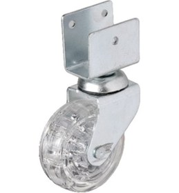 Resim Hts 328 - 50x20 Mm Şeffaf Makaralı Kısa U Tablalı Teker 4 Adet Tdrtr 