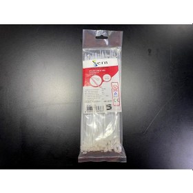 Resim 20cm Beyaz Kablo Bağı 2,5 Mm Plastik Kelepçe - 100 Adet - Nylon Kablo Düzenleyici 