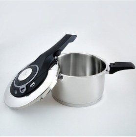 Resim Jumbo Procook Açık Gri Paslanmaz Çelik Düdüklü Tencere 6 Litre Açık Gri 