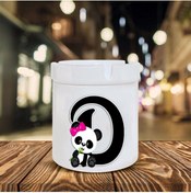 Resim Genel Markalar Panda Desenli D Harfi Baskılı Seramik Şık Küllük 