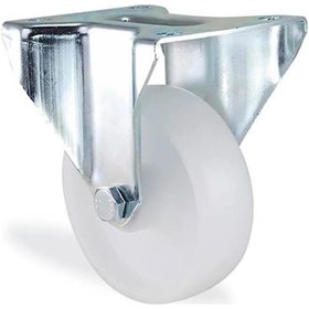 Resim Kama Ø150 Polipropilen Sabit Tekerlek Flanş Bağlantılı 180 Kg. Kapasiteli 