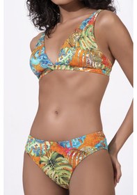 Resim Endeep Kadın Ayarlanabilir Askılı Desenli Toparlayıcı Bikini Takımı Turuncu 