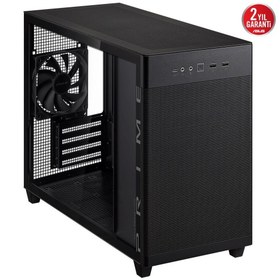 Resim ASUS PRIME AP201 MICRO ATX TEMPERLİ CAM ALET GEREKTİRMEYEN YAN PANELLER VE TOZ FİLTRELİ IZGARAYA SAHİP,360 MM SOĞUTUCU 338 MM UZUNLUĞA KADAR EKRAN KARTI VE STANDART ATX PSU DESTEKLİ 33 LİTRE HACİMLİ MICRO ATX KASA 