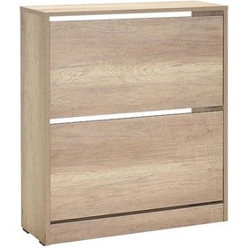 Resim Flat Duo 2 Katlı Geniş Ayakkabılık Açık Ceviz Tori 73x84x26 Cm Gxyxd 