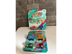 Resim Bambuu 4lü Mini Renkli Plastik Oyuncak Araba 