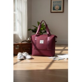 Resim Fenomex Oxford Kumaş Portatif Seyehat Çantası Bordo 