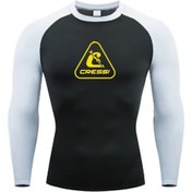 Resim Snapbuy Erkek Uzun Kollu Rashguard - Uv Koruma, Sörf, Dalış, Yüzme Ve Plaj Kıyafeti Chınakırmızı Kirmizi 