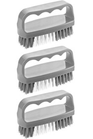 Resim Buffer ® 3 Adet Tutamaçlı Plastik Pratik Tırnak Ve Kıyafet Yaka Temizlik Fırçası- Tp-113 
