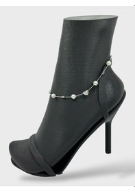 Resim Arnes Jewelry Çelik İncili Kalpli Halhal Ar599nes Silver 