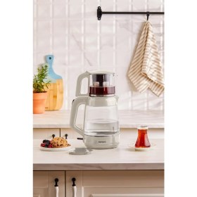 Resim Allians Cam Çay Makinesi Xl 2 In 1, Pratik ve Şık Tasarım 