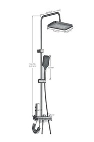 Resim ALMAYA TOOLS Termostatik Duş Bataryası Seti Antrasit Piyano Dijital Duş Seti Akıllı Pirinç Banyo 110079 