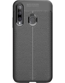 Resim Microcase Huawei P30 Lite Leather Serisi TPU Silikon Kılıf - Siyah 