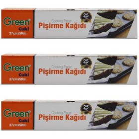 Resim Green Cuki Yağlı Fırın Tepsi Pişirme Kızartma Kağıdı - 37 Cm. x 50 Metre - 3 Kutu 