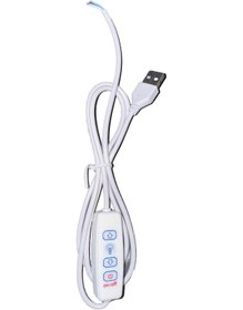 Resim 1 Adet Led Dimmer Usb Portu Güç Kaynağı Uzatma Kablosu Aç Kapa Karartma Anahtarı Adaptör Tuş Beyaz Tek Renk Led 5-12v Beyaz 