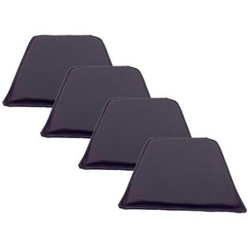 Resim Knsz sırt minderi 4 lü mazlum mor suni deri cırtlı tel sandalyesi sırtı için 