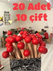 Resim Ahşap Baget , Ahşap Ritim Çubuğu 10 Çift , 20 Adet 