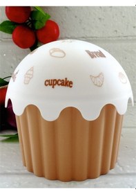 Resim Plastik Saklama Kabı Cupcake Şeklinde Kilit Mekanizmalı 1200 Ml Çok Renkli 