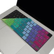 Resim Macbook Air Pro 15" M1 M3 A2681 A2941 A2442 A2485 A2992 A2991 Uyumlu Arapça Baskı Dazzle Pembe Yeşil Klavye Kılıfı McStorey